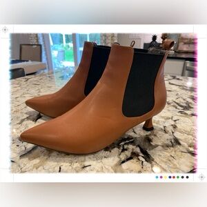 Unknown designer booties, NNT caramel brown boot, Size 10.5